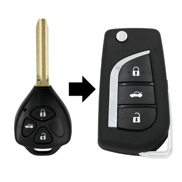 Chave Canivete Adaptação Para Toyota Corolla 2008 A 2014
