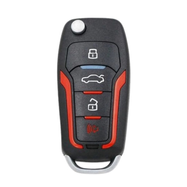 Chave Canivete Ford 4 Bts Olimpus Led Vermelho
