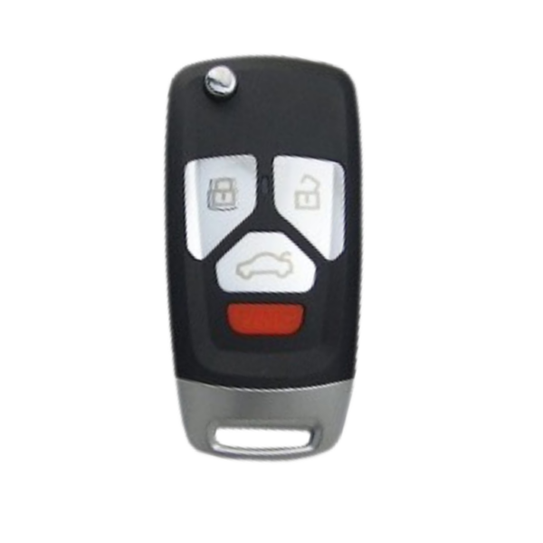 Chave Canivete Audi 4 Bts Olimpus Led Vermelho