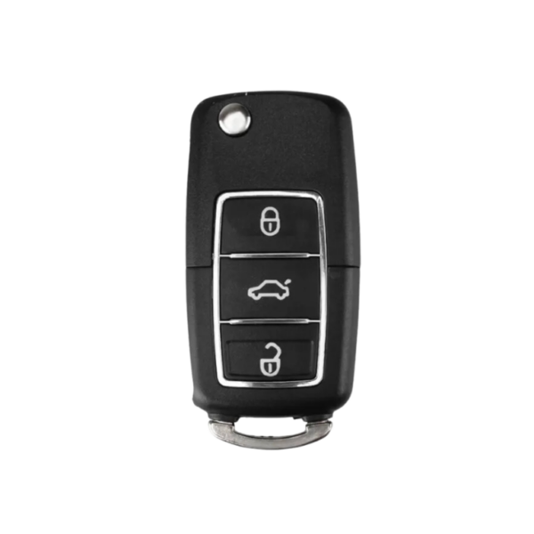 Chave Canivete Vw Cromada Olimpus Led Azul
