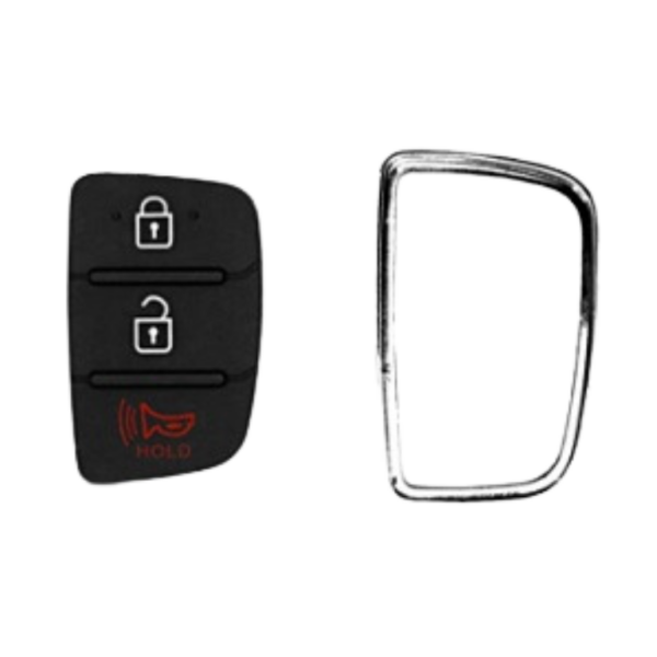 Capa Telecomando + Anel Cromado Hyundai Hb20